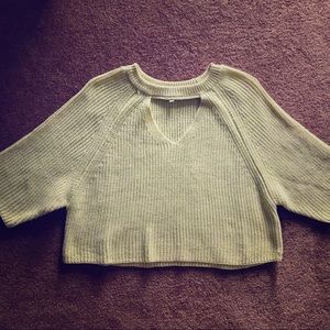 NWOT yellow cropped sweater (Rue21) 